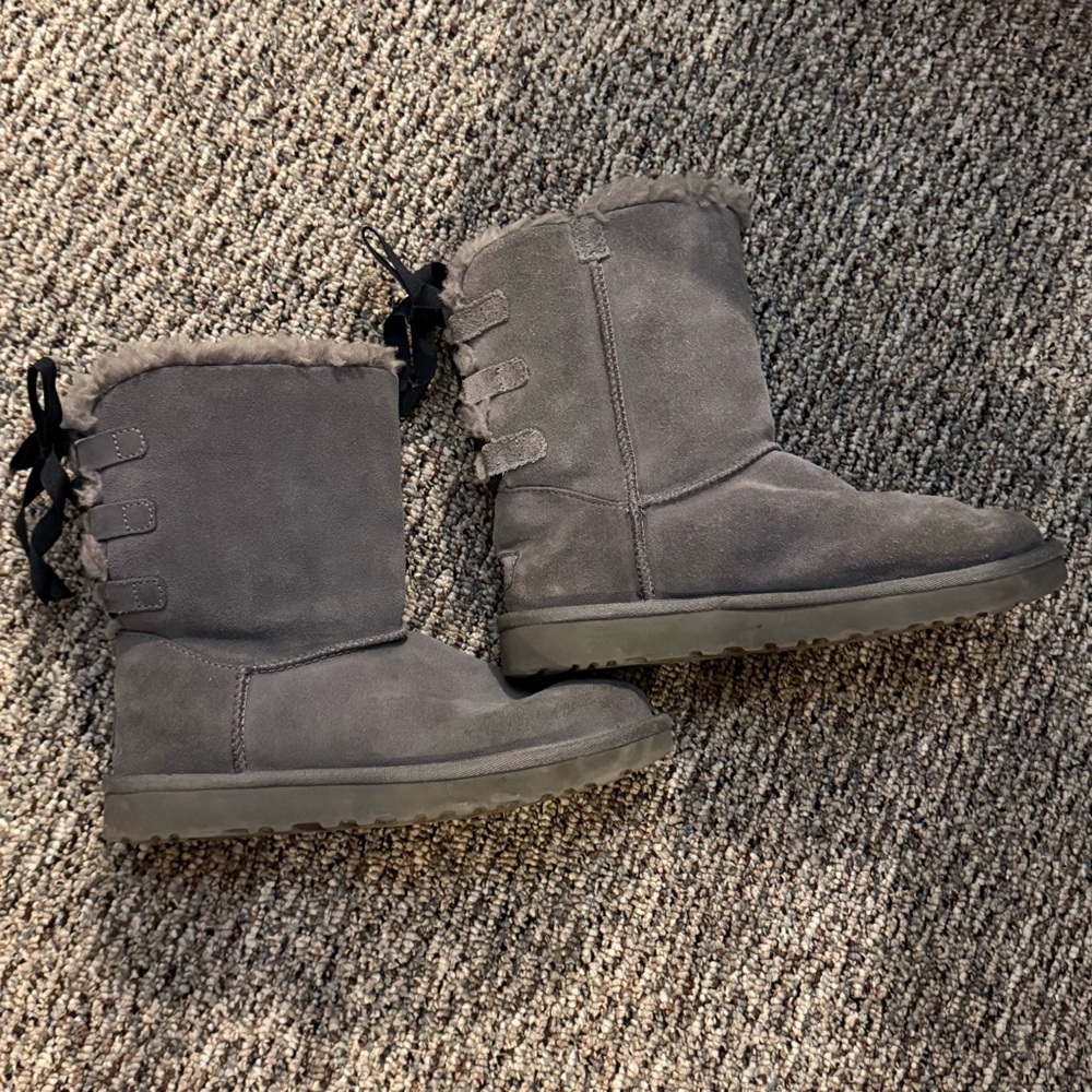 Gray Suede UGGs Winter Boots